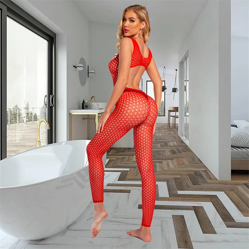 Fishnets mesh Women Body stocking sexy lingerie Bodysuits Open Bra Erotic Costumes Pantyhose sexy Tights Hot erotic Lingerie