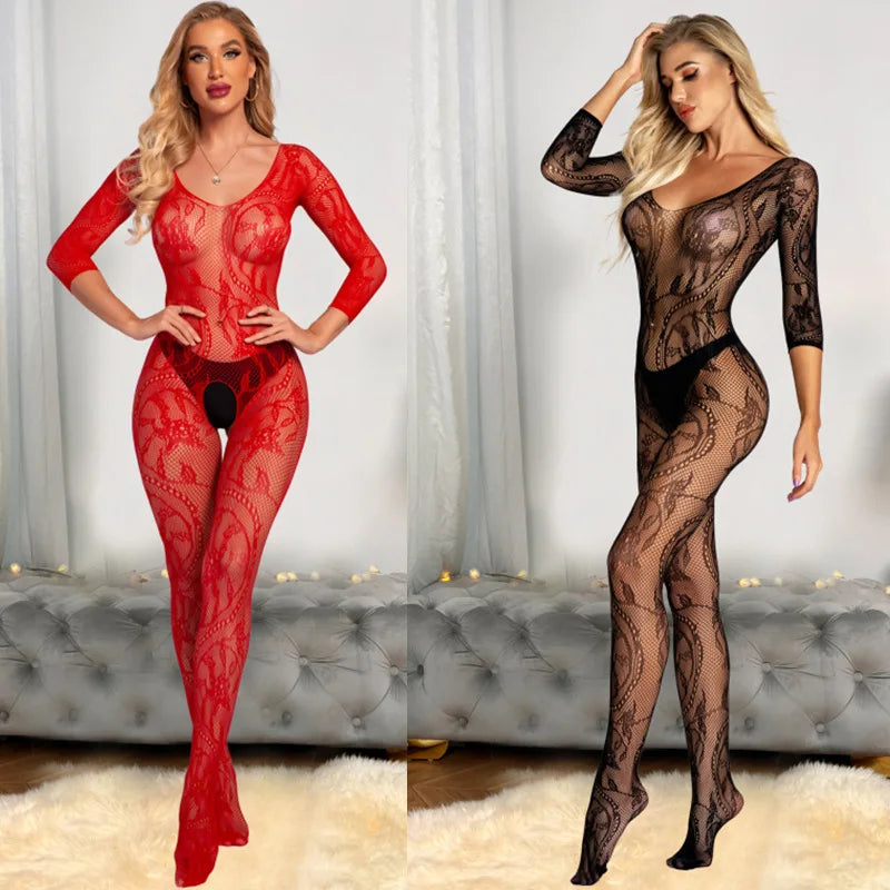 Fishnets mesh Women Body stocking sexy lingerie Bodysuits Open Bra Erotic Costumes Pantyhose sexy Tights Hot erotic Lingerie